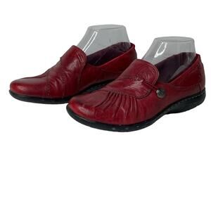 Cobb Hill New Balance‎ Loafers Paulette Leather Slip On Women's Red 7 M Comfort
